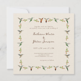 Convite de Casamento Beija-flor