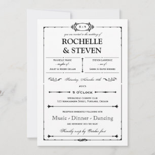 Convite de Casamento Bistro