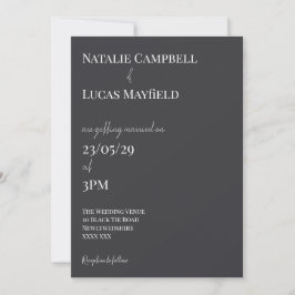 Convite de Casamento Black & White Diamond Back