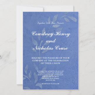 Convite de Casamento Blue Vine