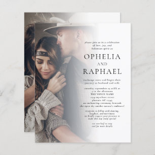 Convite de casamento Boêmia do Código QR do Orçame