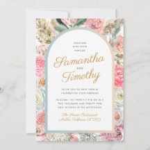 Convite de Casamento Boêmio