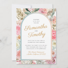 Convite de Casamento Boêmio