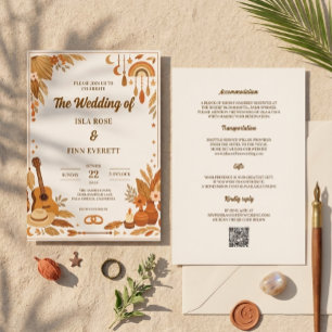 Convite de Casamento Boho