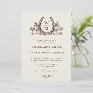 Convite de Casamento Boho Country Oeste Cactus Fer
