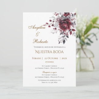 Convite de Casamento Boho Espanhol