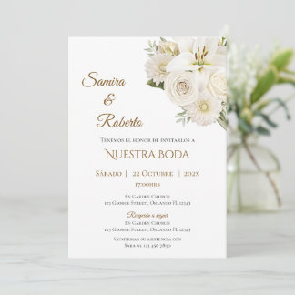 Convite de Casamento Boho Espanhol