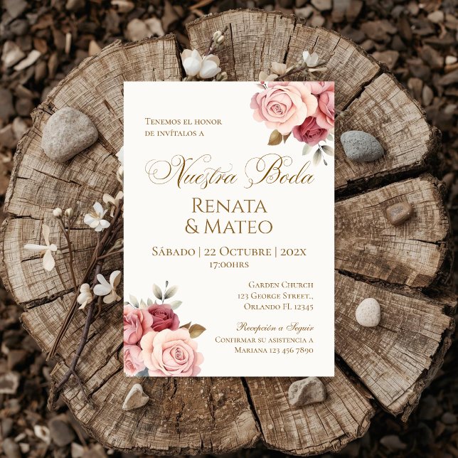 Convite de Casamento Boho Espanhol (Criador carregado)