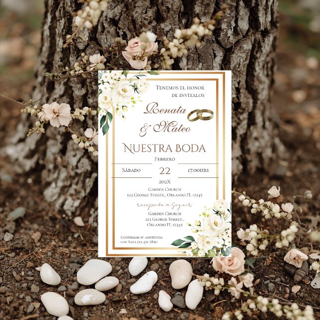 Convite de Casamento Boho Espanhol (Criador carregado)