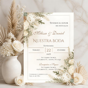 Convite de Casamento Boho Espanhol