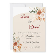 Convite de Casamento Boho Flor Silvestre