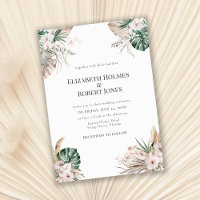 Convite de Casamento Boho Jardim Tropical
