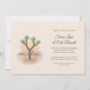 Convite de Casamento Boho Joshua Tree Deserto