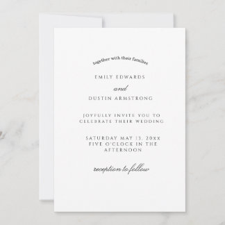Convite de Casamento Boho Minimalista Elegante