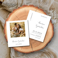 Convite de Casamento Boho Moderno com Foto Econômi