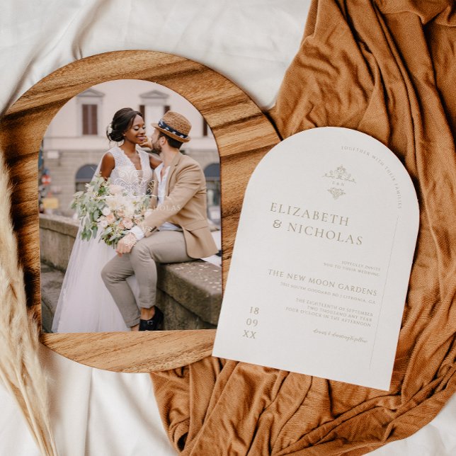 Convite de Casamento Boho Ornamentado | Monograma  (Criador carregado)