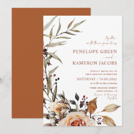 Convite de Casamento Boho Outono 