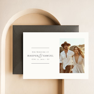 Convite de casamento Boho Photo   Elegante Moderno