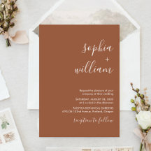 Convite de Casamento Boho Terracota