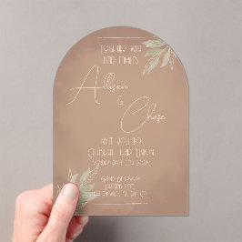 Convite de Casamento Boho Terracota com Minimalist