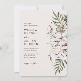 Convite de Casamento Boho Tropical