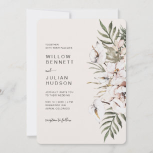 Convite de Casamento Boho Tropical