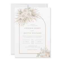 Convite de Casamento Boho Tropical aquarela