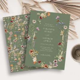 Convite de Casamento Boho Verde