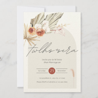 Convite de casamento bonito e elegante