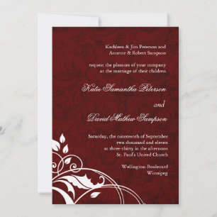 Convite de Casamento Borgonha