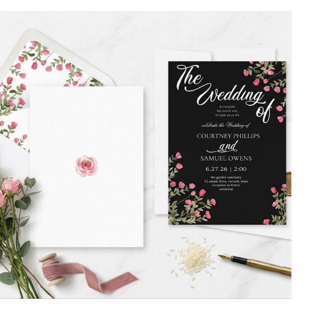 Convite de Casamento Botânico Aquarela (Criador carregado)