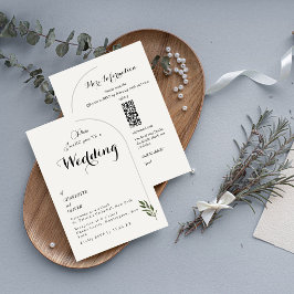 Convite de Casamento Botânico Arco Elegante