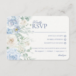 Convite de Casamento Botânico de Hortênsia Floral 