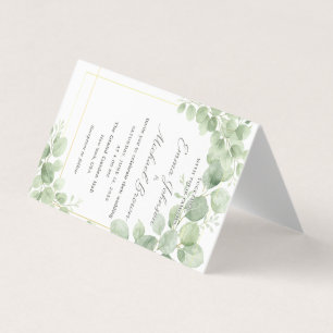 Convite de Casamento Botânico Elegância Verde