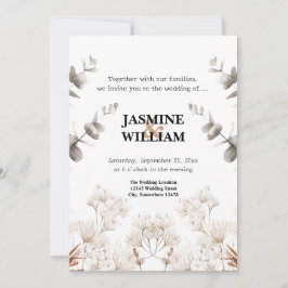 Convite de Casamento Botânico Elegante