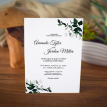 Convite De Casamento Botânico Neutro