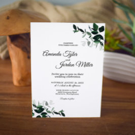 Convite De Casamento Botânico Neutro