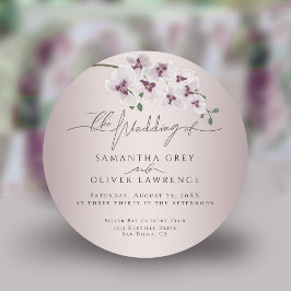 Convite de Casamento Botânico Orquídea Elegante