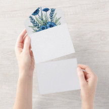 Convite de Casamento Botânico Tudo-em-Um