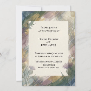 Convite de Casamento Botânico Verde Sombrio