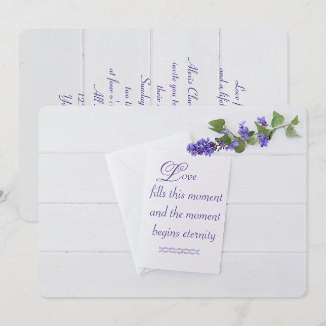 convite de casamento branco em madeira (Frente/Verso)