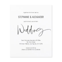 Convite de casamento Branco Preto do Código QR do 