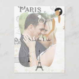 Convite de casamento branco tema Paris Salve a dat