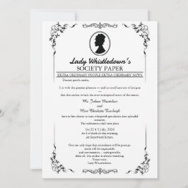 Convite de Casamento Bridgerton – Estilo Regência 