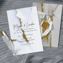 Convite de Casamento Brilho Tinta Álcool