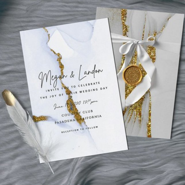 Convite de Casamento Brilho Tinta Álcool (Criador carregado)