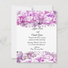 Convite de Casamento Buquê Rosa Monocromático