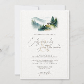 Convite de casamento - Cabina em Aquarela