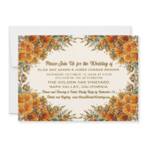 Convite de Casamento California Poppy
