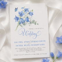 Convite de Casamento Campainha Azul